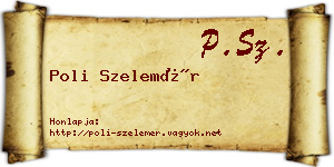 Poli Szelemér névjegykártya